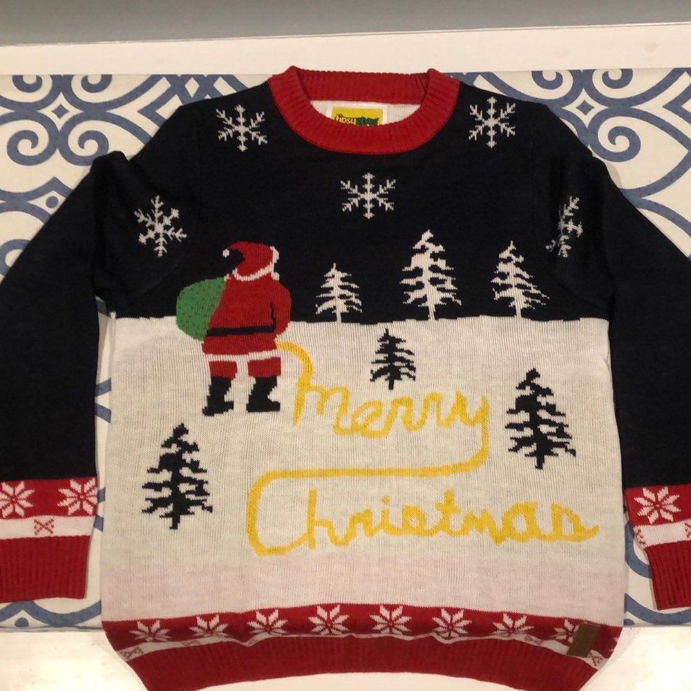 Tipsy Elves Ugly Sweater Santa And Yellow Snow